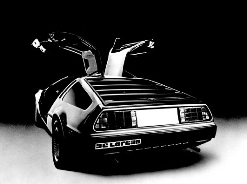 De Lorean DMC-12, 1980/81. USA. Seen in “Back to the future”. Via Zwischengas Archiv.