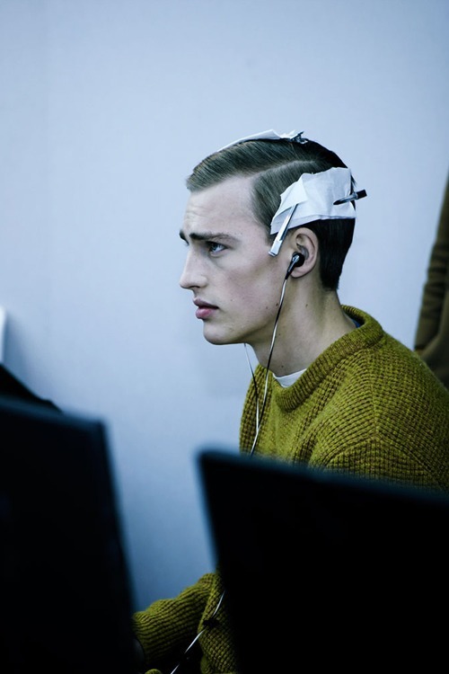 monde-des-hommes:  homme—models:  Victor Nylander Dior Homme FW ‘13 backstage