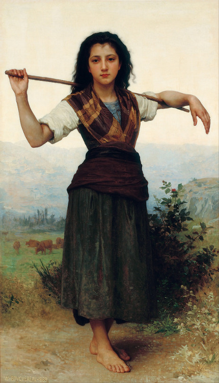 The Little Shepherdess, William-Adolphe Bouguereau, 1889