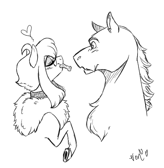nemovonsilver:“Will you accept this treat along with a tender kiss?” @dragonfoxgirlX3