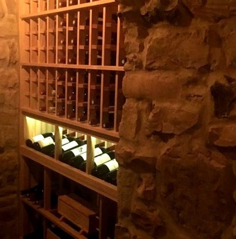 Racks CincinnatiLarge Traditional Wine Cellar Design With A Gray Floor And A Concrete Floor And Storage