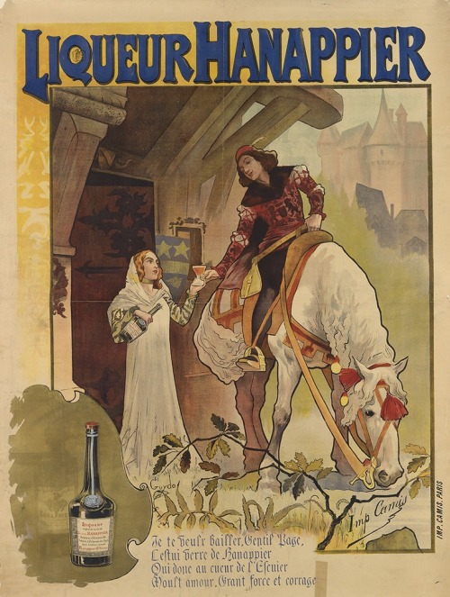 Liqueur Hanappier.c.1897. Lithograph in colours. 129.5 x 99 cm. Art by Henry Guydo.(1868-1931).