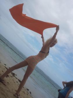 A windy day at the beach