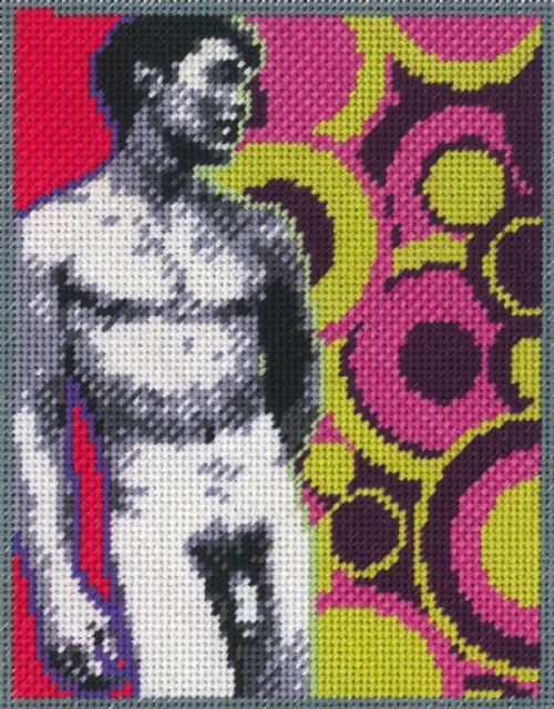 phallic needlepoint by numbers (maria pineres)