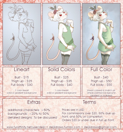 Deijiidraws:  I’m Finally Opening Commissions!What I Dooriginal Characters (Anthro/Human)Animals/Feralfanartwhat