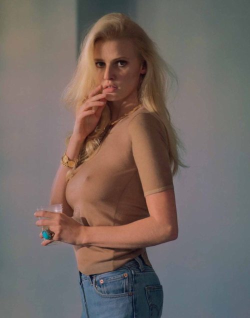 sfilate:Lara Stone photographed by Elina Kechicheva for  Marie Claire France, May 2015