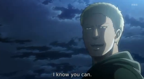 rivaillevi-heichou:  pignite:  rivaille-is-spoopy:  jqg:  reiner being motivational what a great guy  reiner for president  he will break down the walls that separate our society  was that last part really necessary 