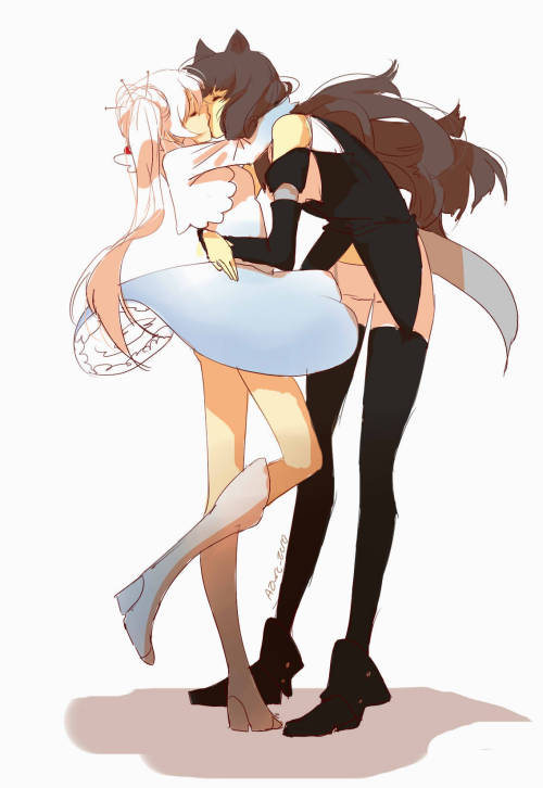 azure-zer0:  Sure thing, Anon. (I really exaggerated the height difference)  I love rwby!!!! And mon