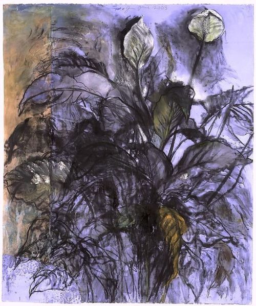 Jim Dine (American, b. 1935, Cincinnati, OH, USA) - Cool Air, 107 Degrees, 2003  Charcoal, Pastels, 