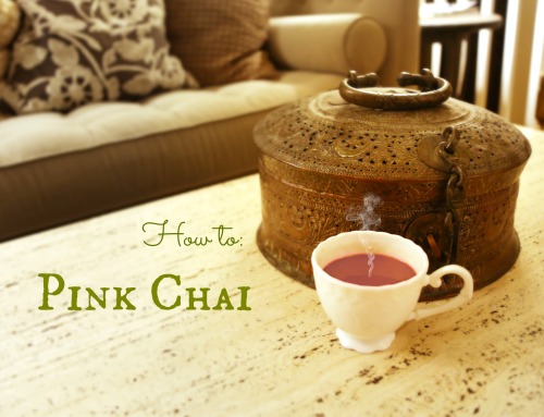 instructables: Pink Chai Recipe Also known as Noon Chai or Kashmiri Chai, this amazingly pink bevera