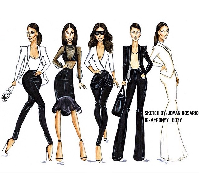 kimkanyekimye:  Perfection! I love ponyy_boyy’s sketches of Queen Kim. 🙌🙌🙌🙌