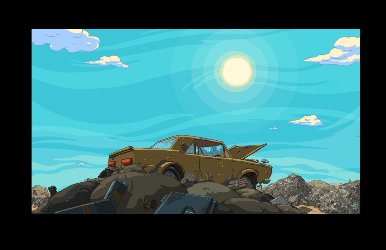 selected backgrounds from Rattleballs art director - Nick Jennings BG designers