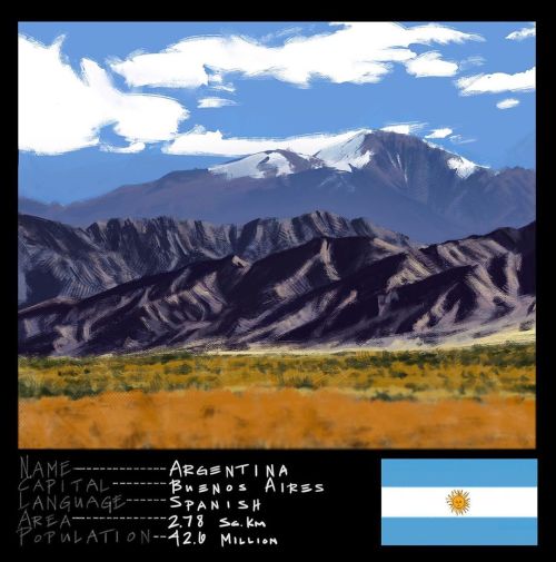 9 | ARGENTINA #country #argentina #landscape #landscapeillustration #illustration #art #digitalart