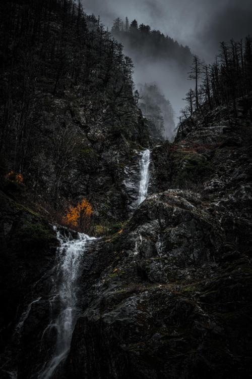 oneshotolive:  Roadside waterfall, North Cascades National Park [4160 × 6240][OC] 📷: gecampbell 
