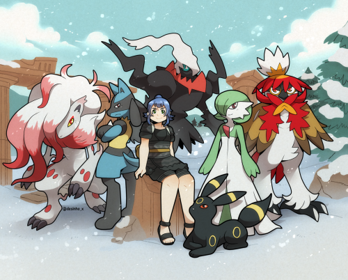 Pokemon Family Commission by @hanaotaku95  Commissions are open, click here! or send a message.