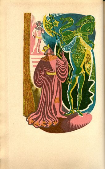 arthurian-mythia:  Golden Cockerel Press’  1952 Gawain and the Green Knight featuring lov