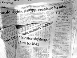 cryptid-wendigo:  The Lake Utopia Monster,