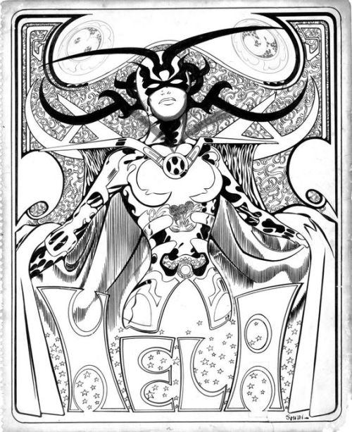 thebristolboard:lifeascomics:Early BWSThe Hela and Medusa pieces remind me a lot of Alphonse Mucha. 