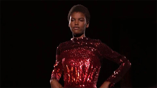 femmequeens:Amilna Estevão, Liya Kebede, Karly Loyce, and Imaan Hammam @ Tom Ford Fall/Winter 2016