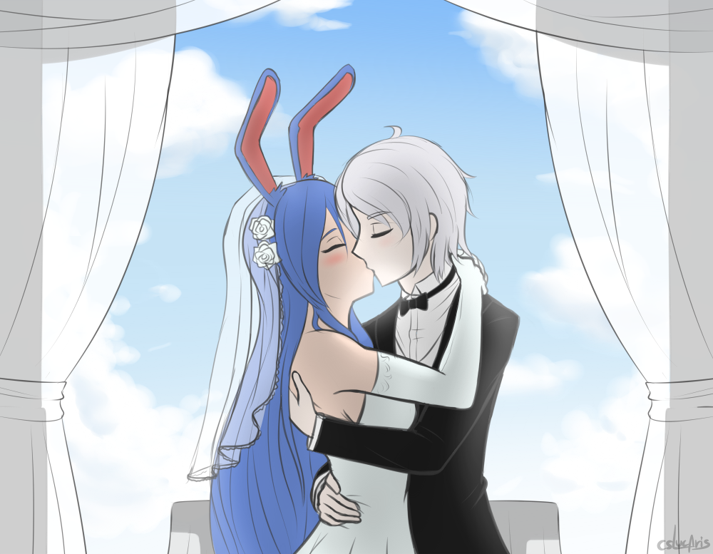 #169 - Wedding Kiss CommissionSketch/Flat color Commission for the owner’s two