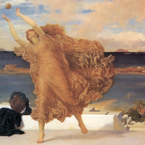 a-little-bit-pre-raphaelite:details of Study & Painting: Greek Girls Playing at Ball, 1889, Fred