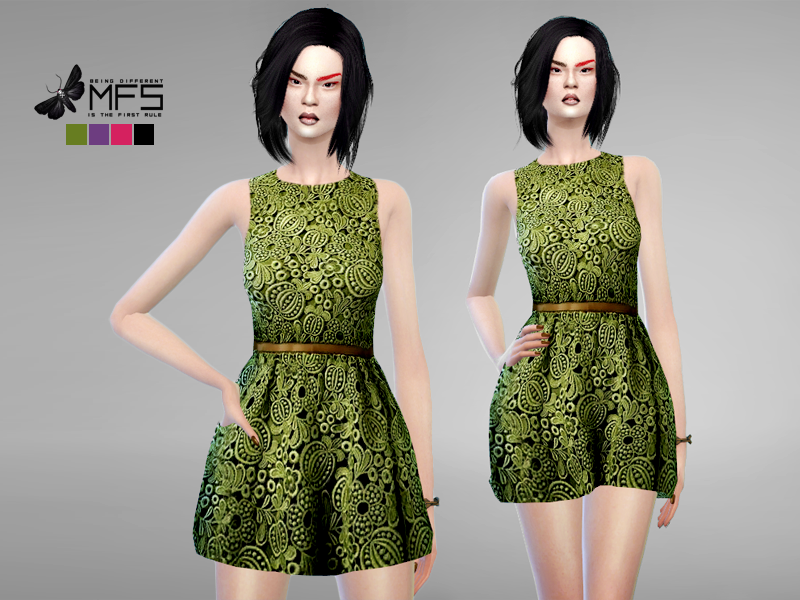 Missfortunesims Mfs Monique Dress Standalone Hq Emily Cc Finds