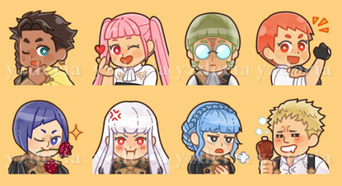  A Fire Emblem Three Houses emote set featuring the Golden Deer students! Only pre-ts designs. Made 