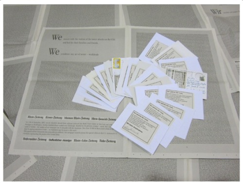 usnatarchives:In the aftermath of September 11, eight German newspapers printed condolence messages 