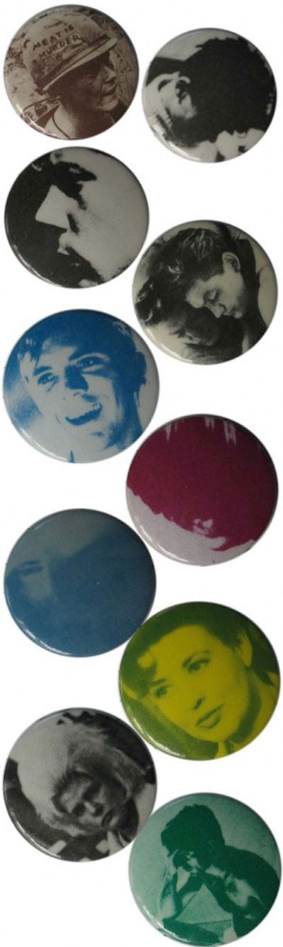 intlplayboy:  The Smiths badges from 1985 via Manchester District Music Archive.