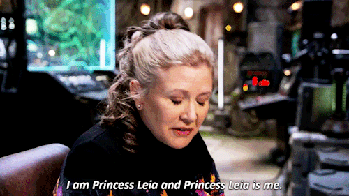 fairyisle:Carrie Fisher behind the scenes of The Last Jedi