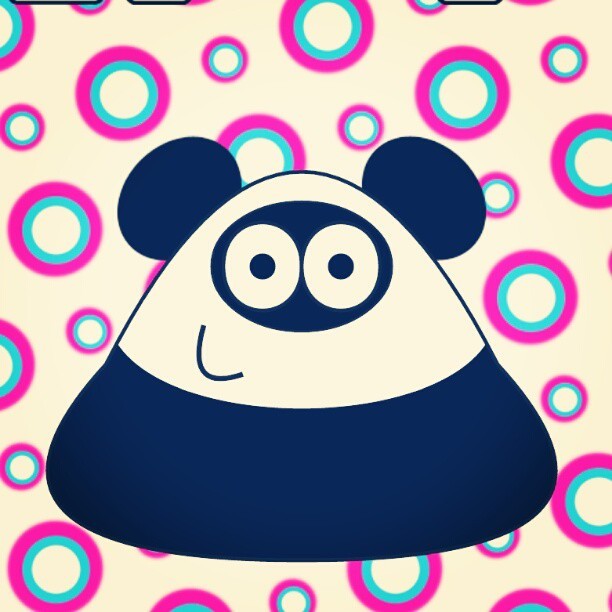 Finalmente pronto #my #pou #panda #blackandwhite #instagram #app #instamood #instalove
