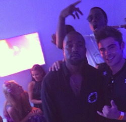 tyleeiswasted:  kanye zac diddy paris and kim 