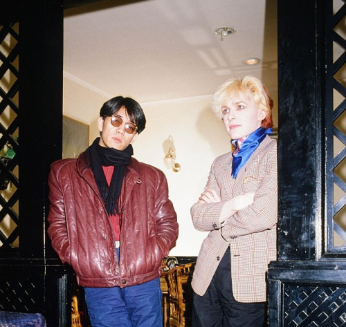 thisaintnomuddclub:Ryuichi Sakamoto and David Sylvian in Tokyo, February 1981. 