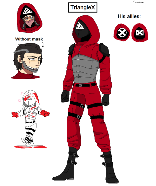 TriangleX | Squid Game Oc |TriangleX Is A 2.59 Meter Tall Robot. Despite Having The Identical Uniform