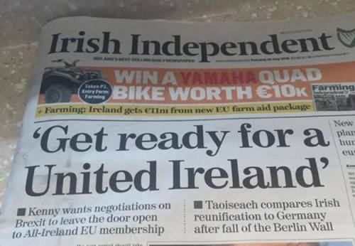 oglaighnaheireann:July 20th, 2016 edition of the Irish Independant