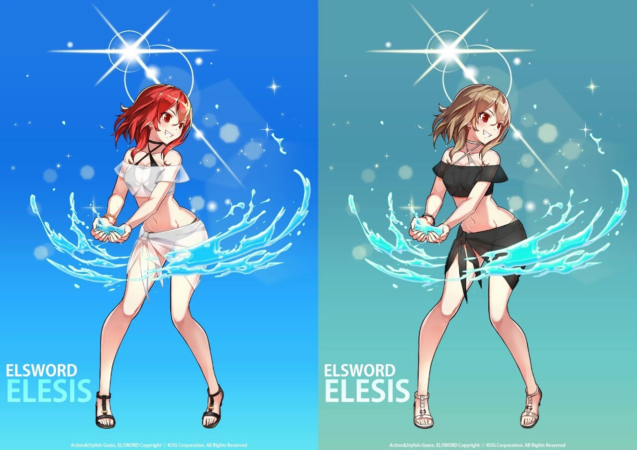 Winter Garden — Elsword Swimwear Skill Cut In 2 Ara Elesis