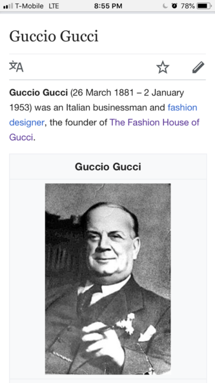 drkshdwbnch: papajohnpizzas: the creator of gucci was named fucking “guccio gucci” he lo