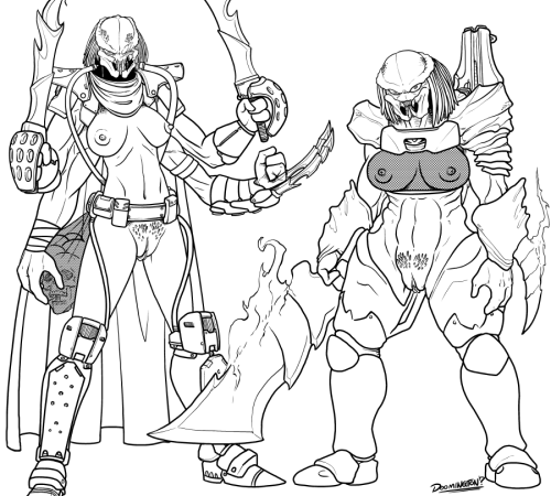doomington:  Stream Pics!The Boa sisters showing off their throbbing namesakes. (What? Snakes? Nah, surely “boa” is a reference to dongs right? Right?)The sisters were originally drawn separately (Well, Sandersonia and Marigold where together, but