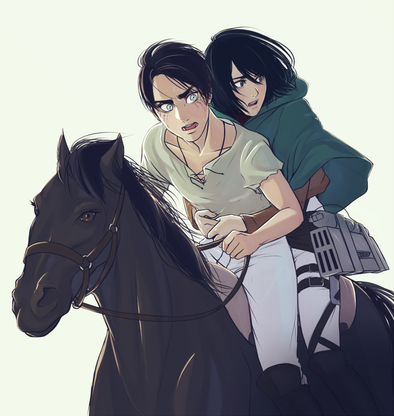 turulilla: A redraw of one of the many manga panels a thirsty hoe @kuchen-ackerman
