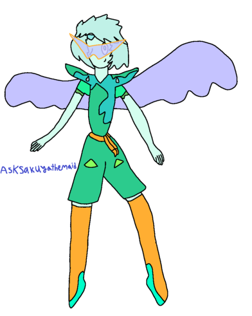 Lapis and Peridot combined together makes Turquoise :)I was inspired by other Lapis and Peridot fusi
