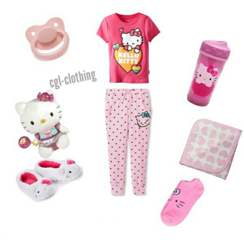 Hello Kitty Little Girl Bedtime for @thepeeperz