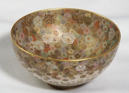 fujiwara57: Les plus belles œuvres des artisans japonais. Bol Kyō-Satsuma 京薩摩  signé Kinzan, potier du 19ème siècle - Meiji jidai 明治時代 (1868-1912). 