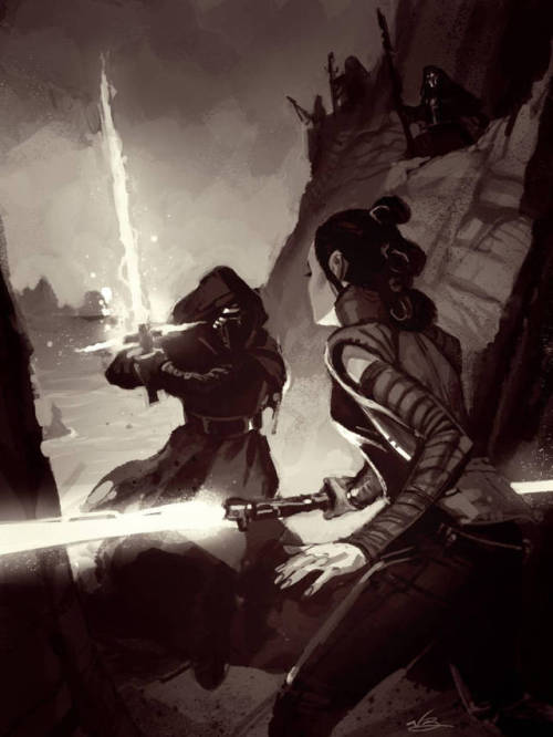 starwarscreative: Rey vs Ren by natebaertsch