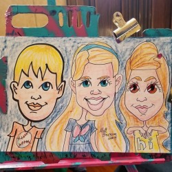 Caricature done today at the Melrose Arts