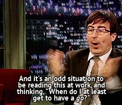 latenightjimmy:John Oliver has read “Daily Show” slash fiction, and he has some construc