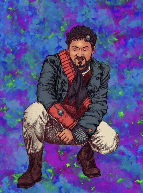 marius just has that bastard energy i aspire to[ID: image 1 - digital portrait of baron marius von r