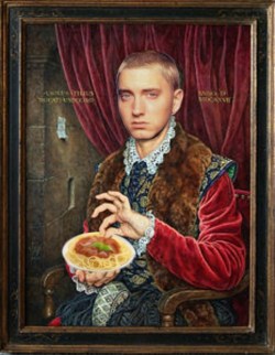 theviscountvampyre:  Boy with Mom’s Spaghetti- Lesser known follow up to Vicktor Van Hoytle’s acclaimed masterpiece “Boy with Apple”… Circa 1614Truly a masterpiece 