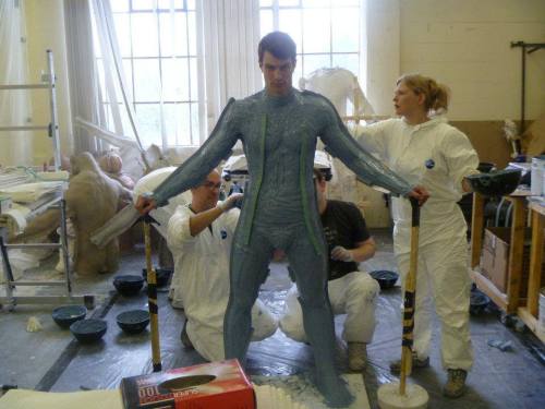 You think getting a “duct tape dummy” made of yourself is a lot of effort? #MonsterSuitMonday Try ge