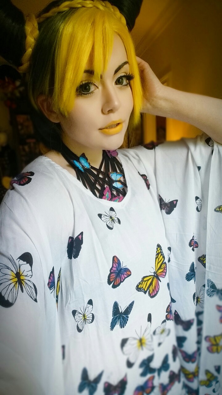 shwit:  ahh I never showed off the swimsuit and cover up I modified for Jolyne! Butterfly