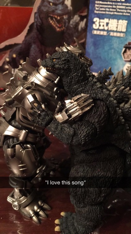 herukiva:So I just got an S.H. Monsterarts Mechagodzilla to go with the Godzilla I already had, and 